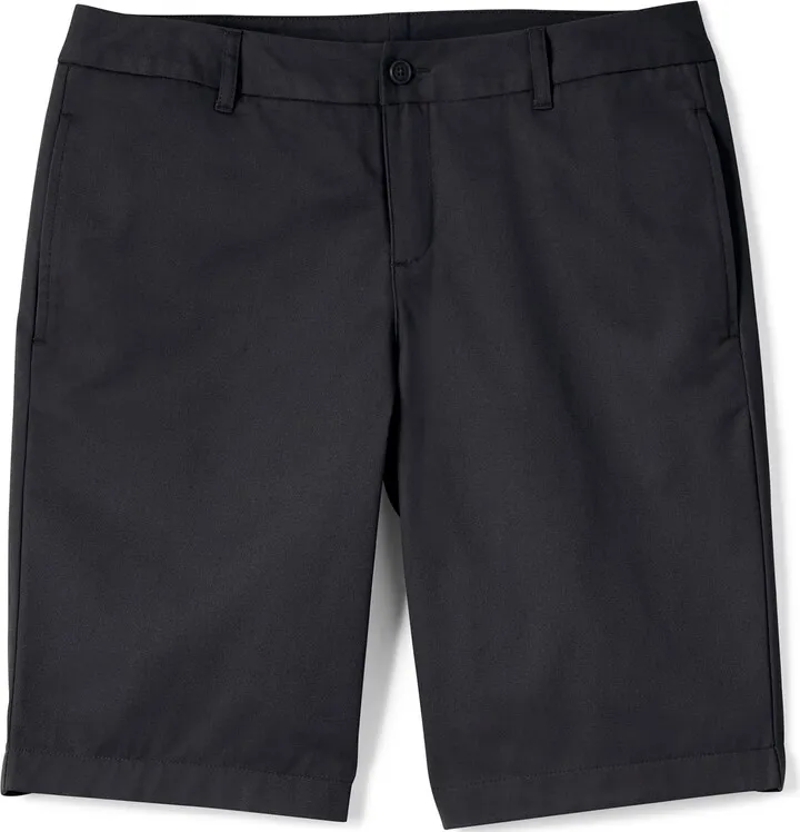 Lands' End School Uniform Women's Plus Size Plain Front Blend Chino Shorts