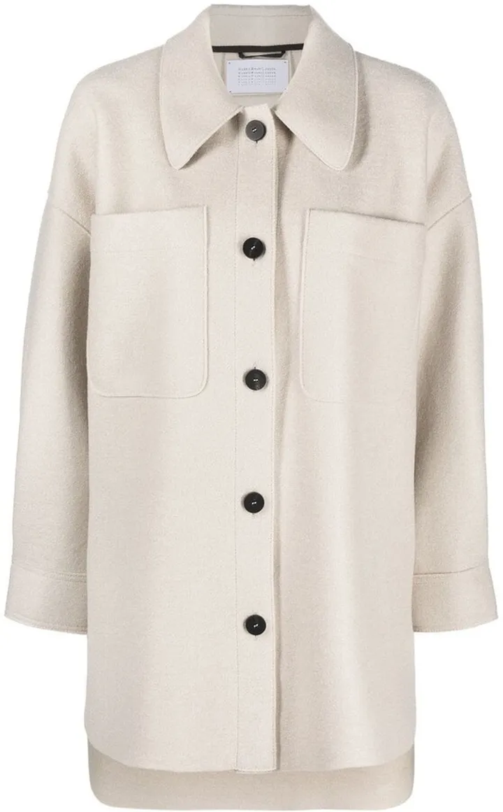 Single-Breasted Wool Coat