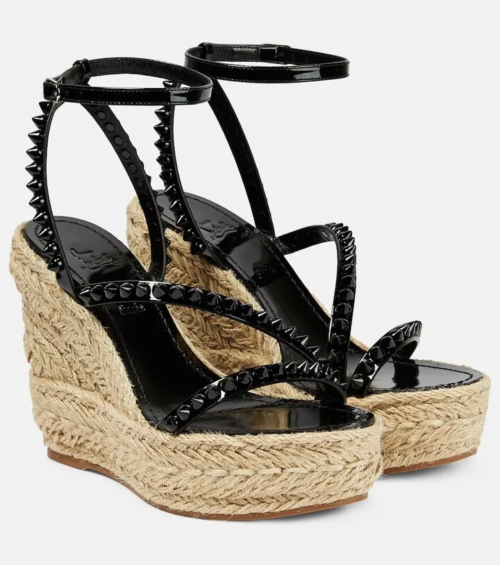 Mafaldina Zeppa leather espadrille wedges