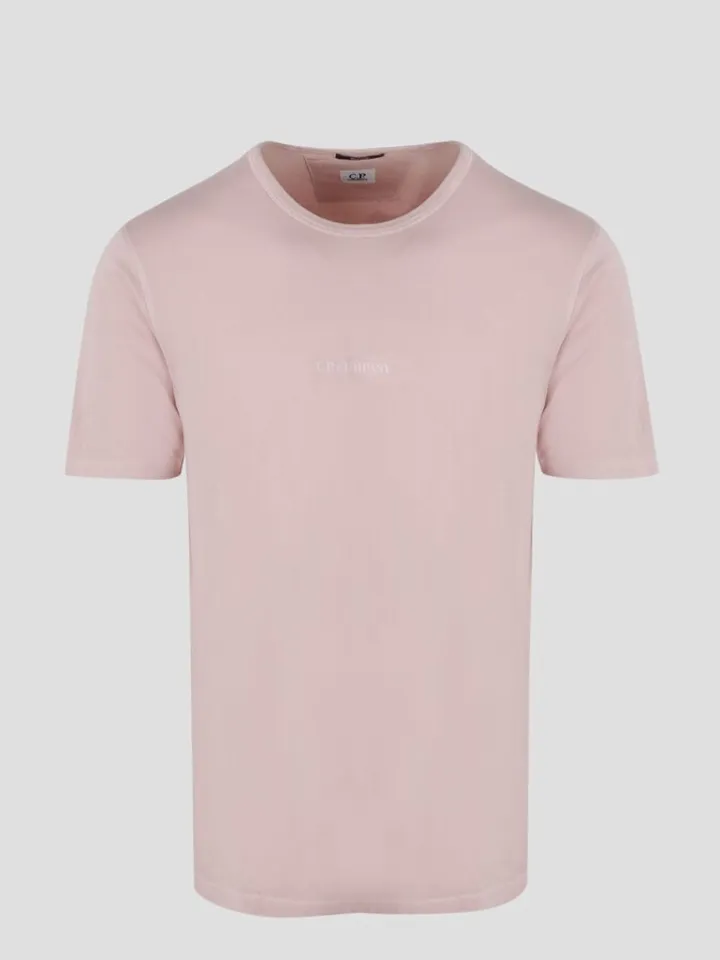 C. P. Company jersey t-shirt with chest logo print.