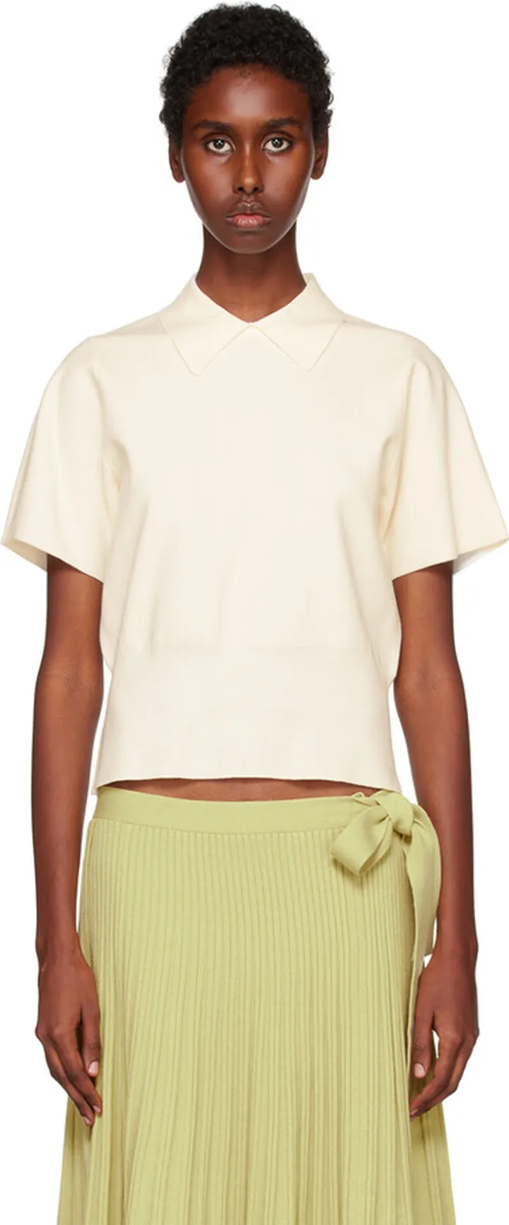 3.1 Phillip Lim Off-White Spread Collar Polo