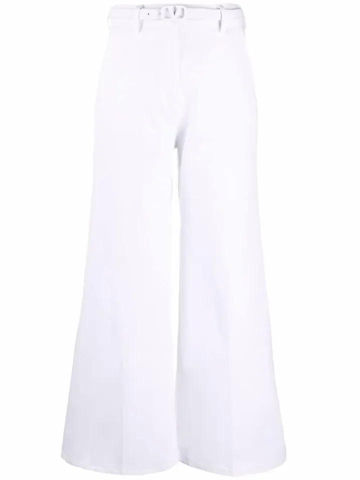 VLogo belted wide-leg jeans