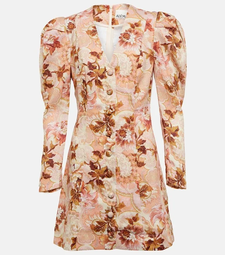 Phillipa floral linen minidress