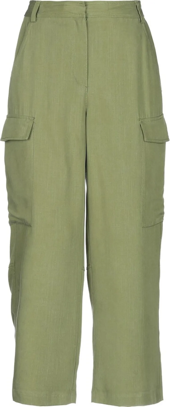 Cropped Pants Military Green