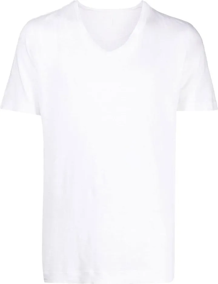 V-neck linen T-shirt