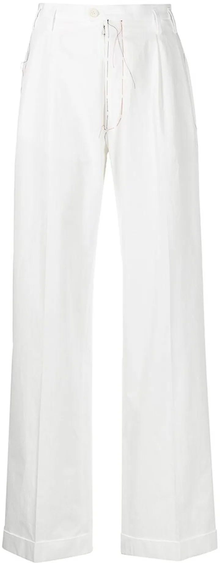 High-Waisted Straight-Leg Trousers