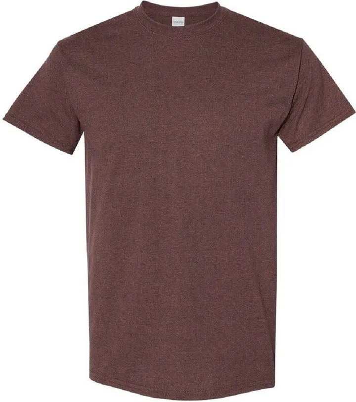 Gildan Gildan Mens Heavy Cotton Short Sleeve T-Shirt (Pack of 5) (Russet) - Brown