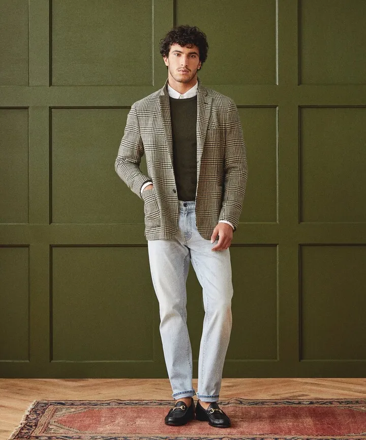 Madison Sport Coat in Ivory Glen Check