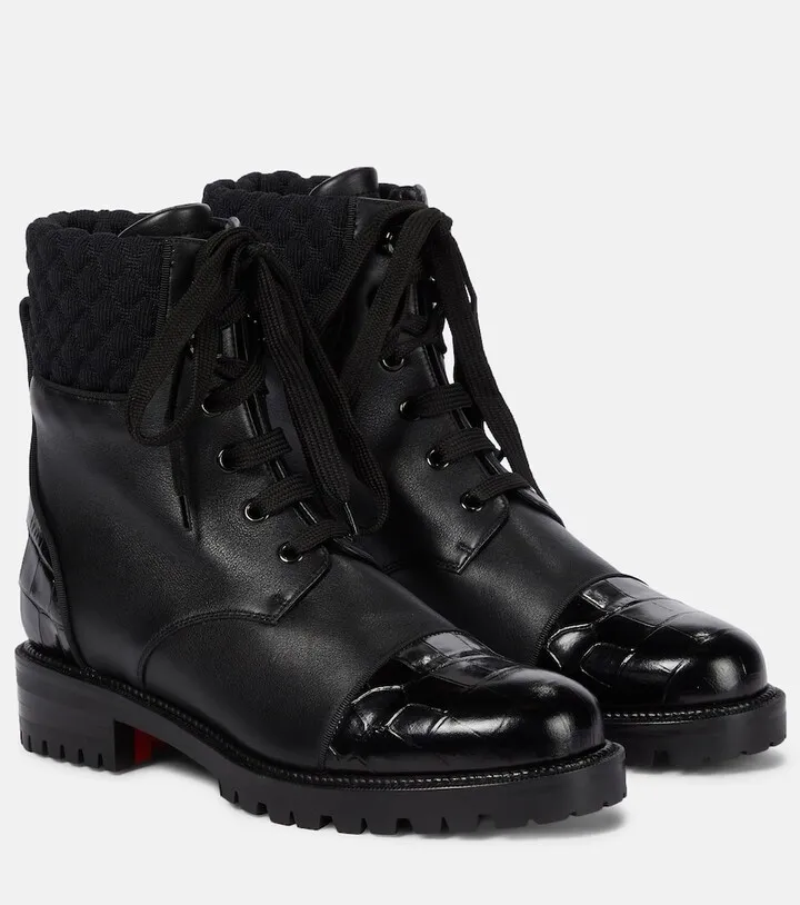 Mayr leather combat boots