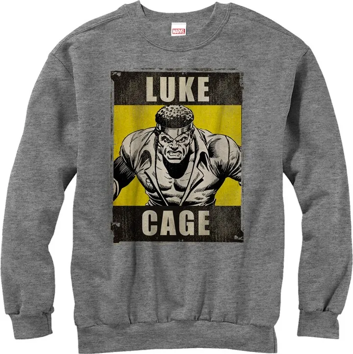 Men's Marvel Heroes for Hire Luke Cage Sweatshirt - Athletic Heather - 2X Large