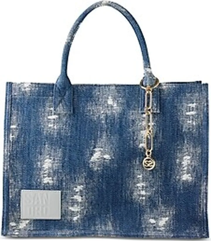 Sandro Kasbah Distressed Denim Tote