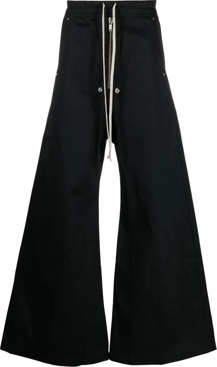 Zip-Up Flared Trousers