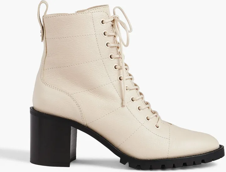 Cruz 65 lace-up pebbled-leather ankle boots