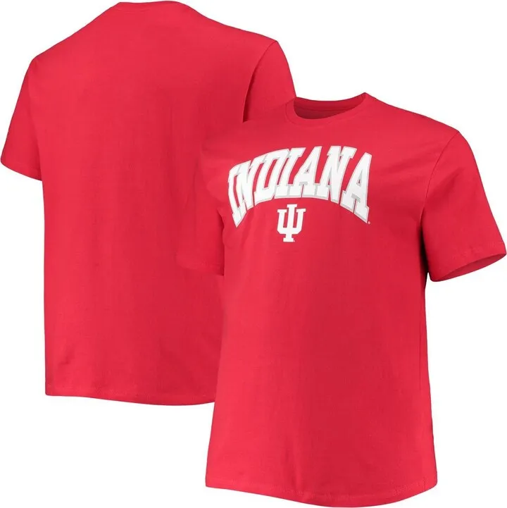 Men's Champion Crimson Indiana Hoosiers Big and Tall Arch Over Wordmark T-shirt