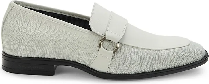 Textured Leather Bit Loafers