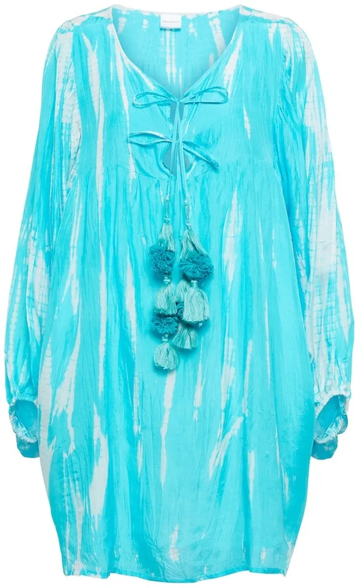 Tie-dye silk minidress