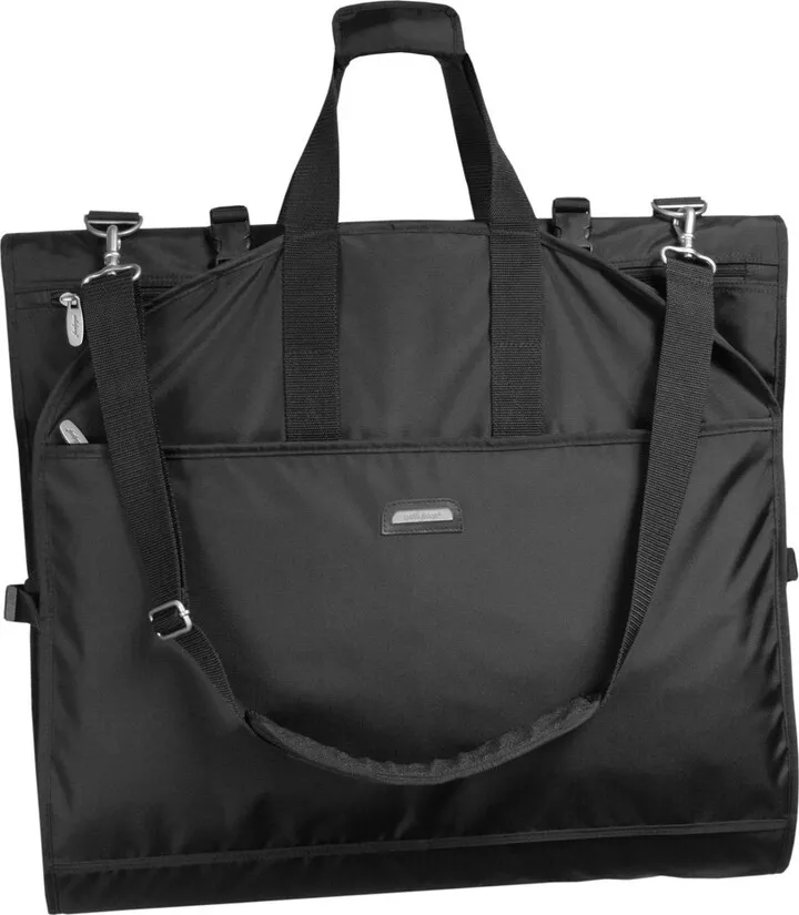 WALLYBAGS WallyBags 66" Premium Tri-Fold Carry On Destination Wedding Gown Travel Bag with multiple pockets and shoulder strap