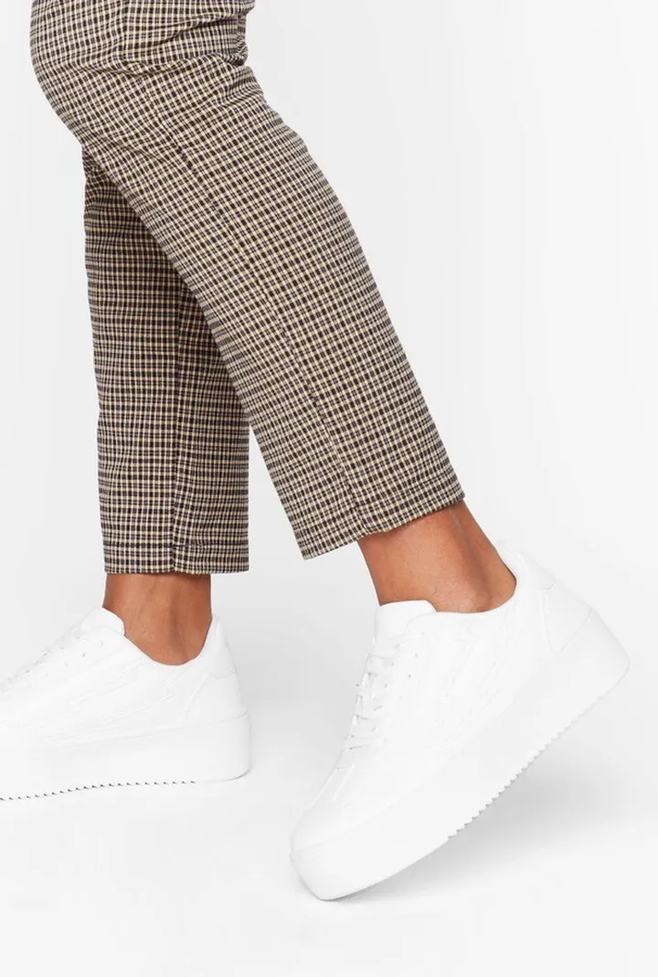 Nasty Gal Womens Lightning Faux Leather Platform Sneakers
