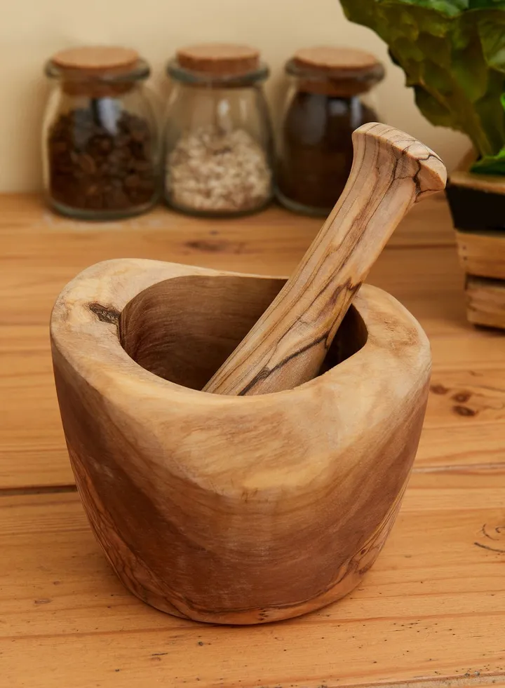 Kora Olive Wood Pestle & Mortar