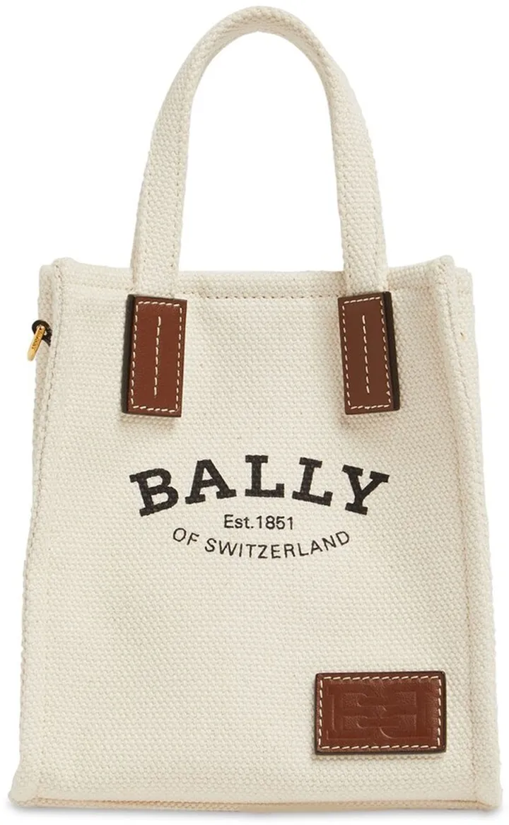 XS Crystalia canvas & leather tote bag