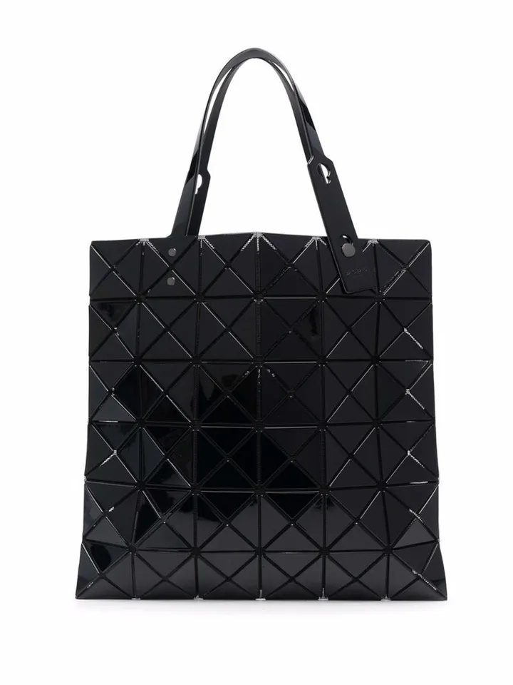 Lucent geometric-panelled tote bag