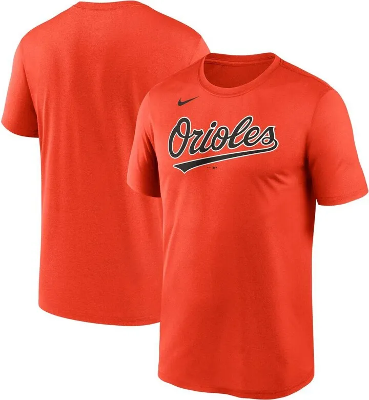 Men's Nike Orange Baltimore Orioles Wordmark Legend Performance Big and Tall T-shirt
