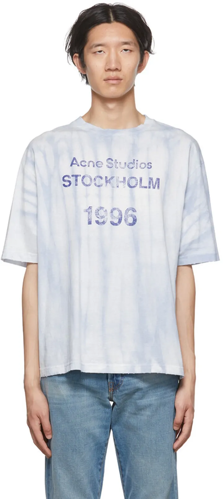 Acne Studios Blue Logo Stamp T-Shirt