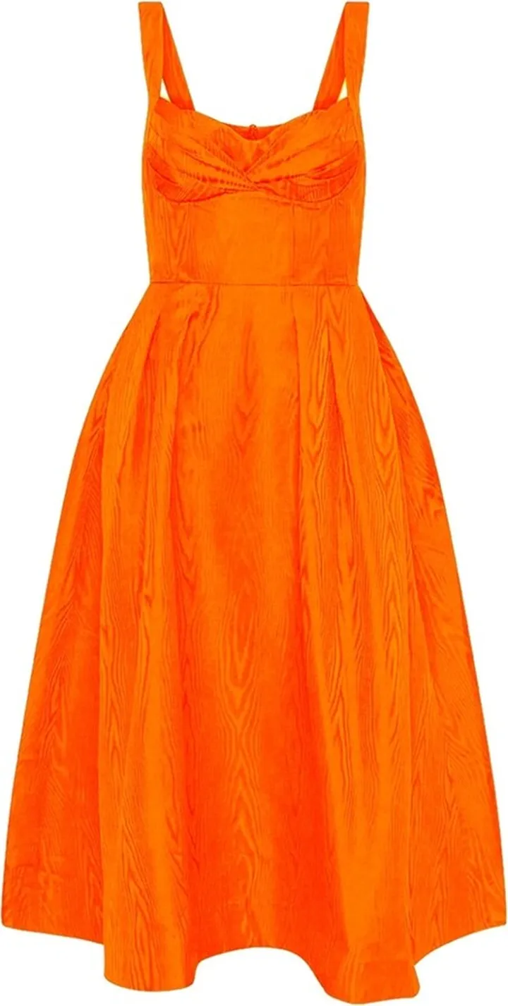 corset A-line midi dress