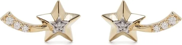 14kt yellow gold Shooting Star stud earring