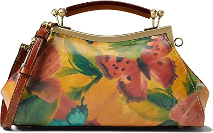Patricia Nash Kelmscott Frame (Watercolor Butterfly Print) Handbags