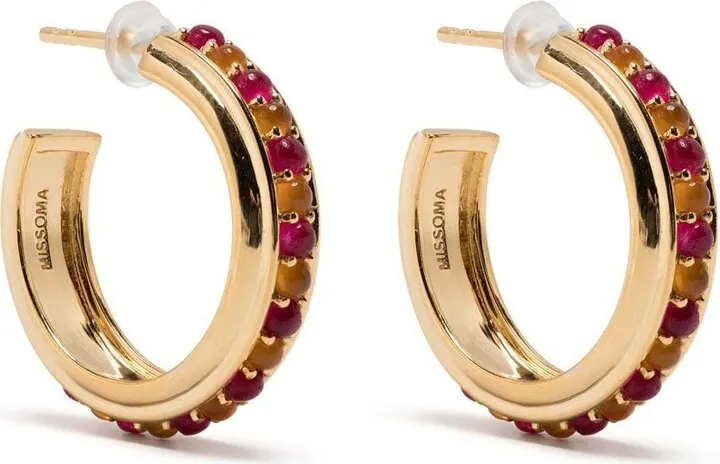 Two-Tone Huggie Hoops