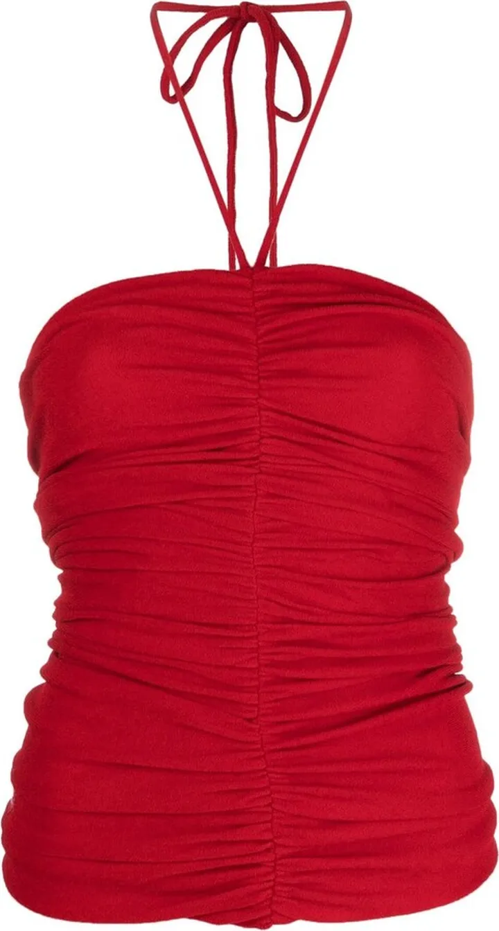 Ruched Halterneck Tube Top