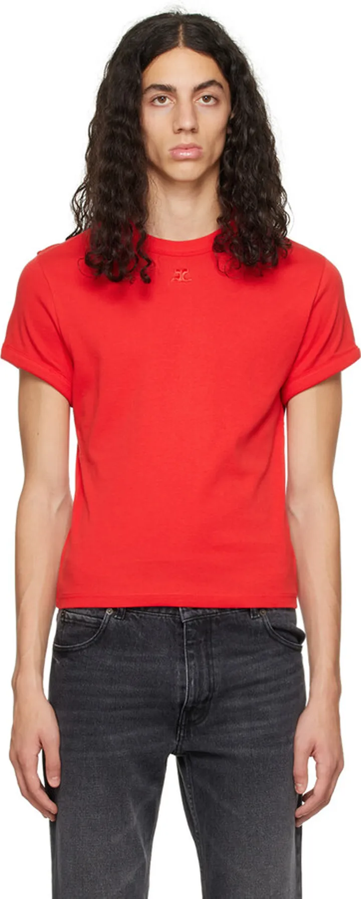 Courrèges Red Classic T-Shirt