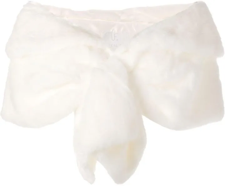 Champagne faux-fur shawl