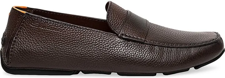 Leather Slip-On Driving Loafers