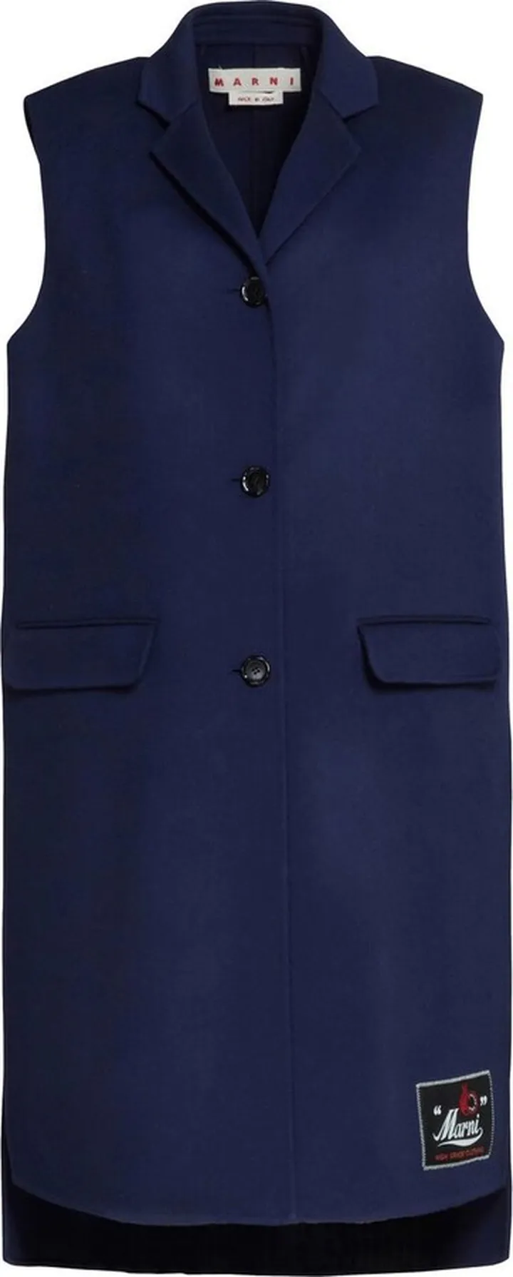 Long Wool-Cashmere Vest Coat