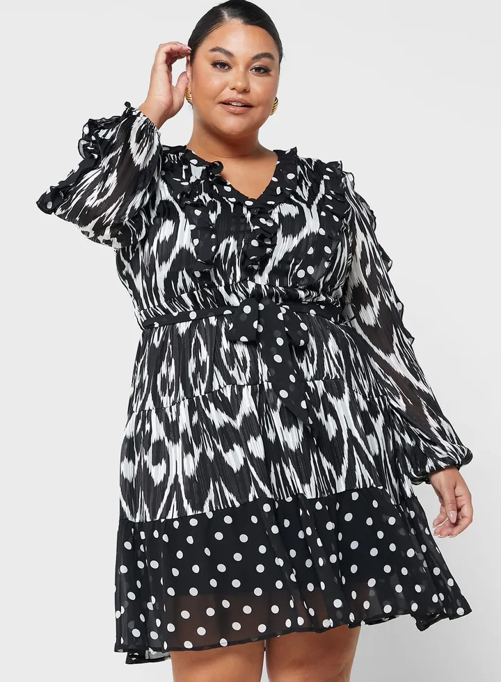 Printed Tiered Dress