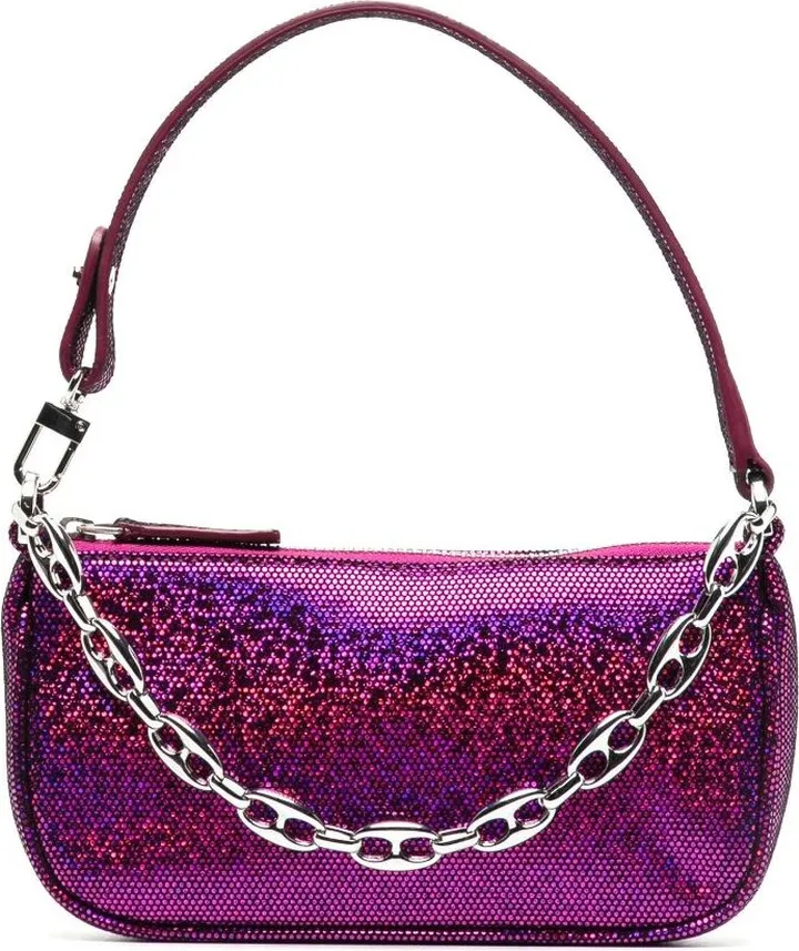 Pink Rachel Mini Disco Dot Leather Shoulder Bag