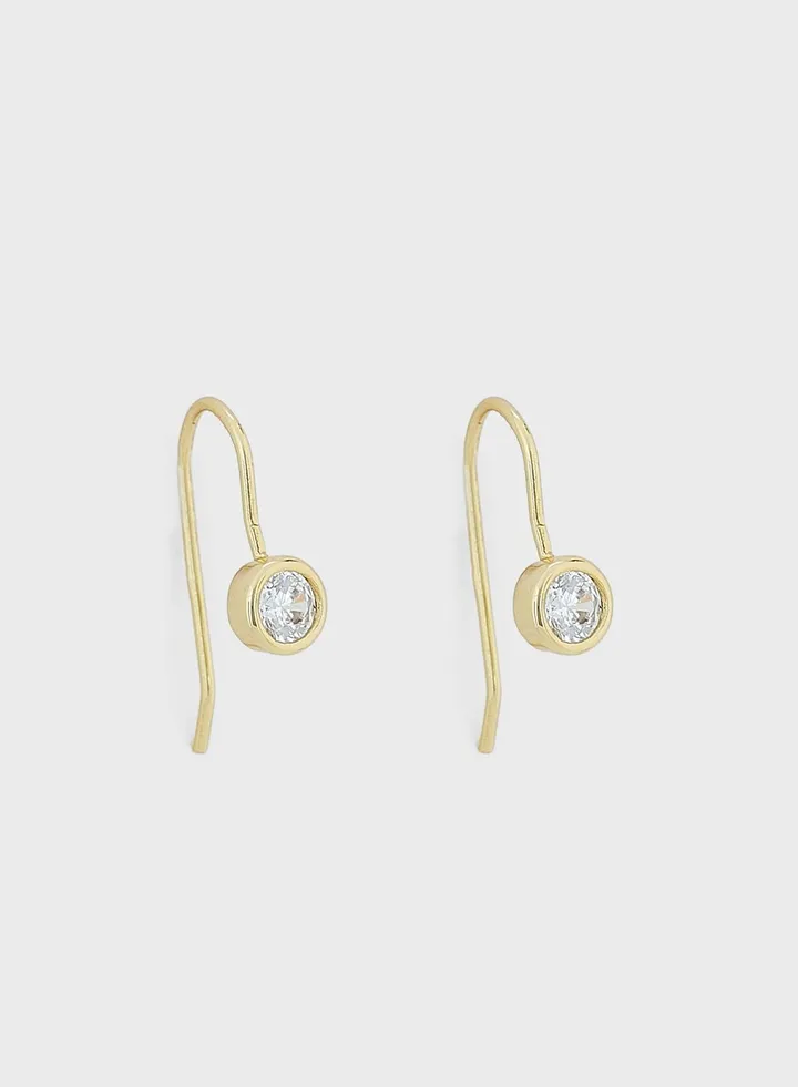 Solitaire Drop Earrings