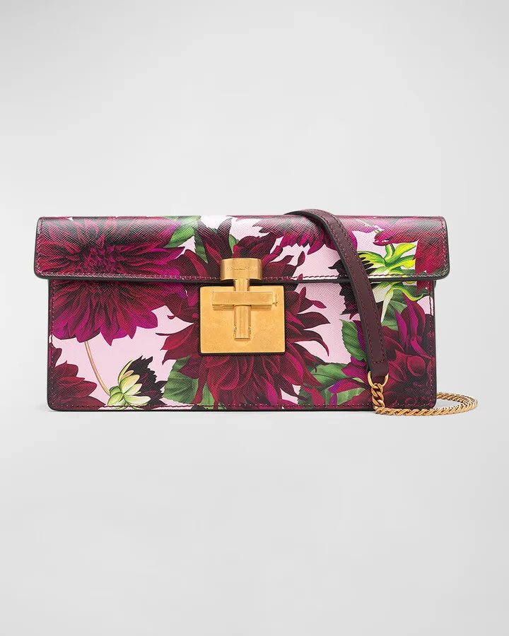 Alibi Dahlia-Print Slim Shoulder Bag
