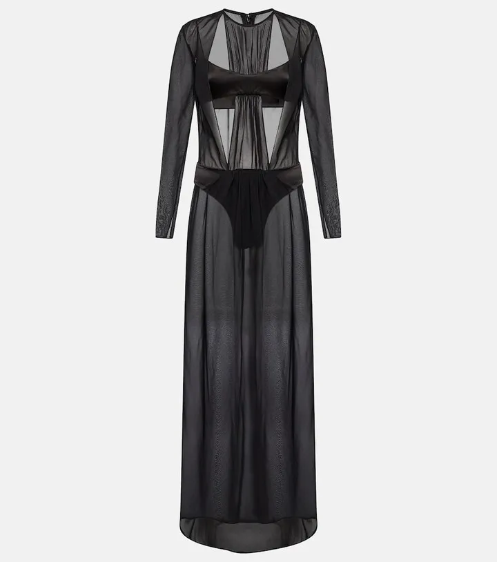 Boudica cutout silk maxi dress