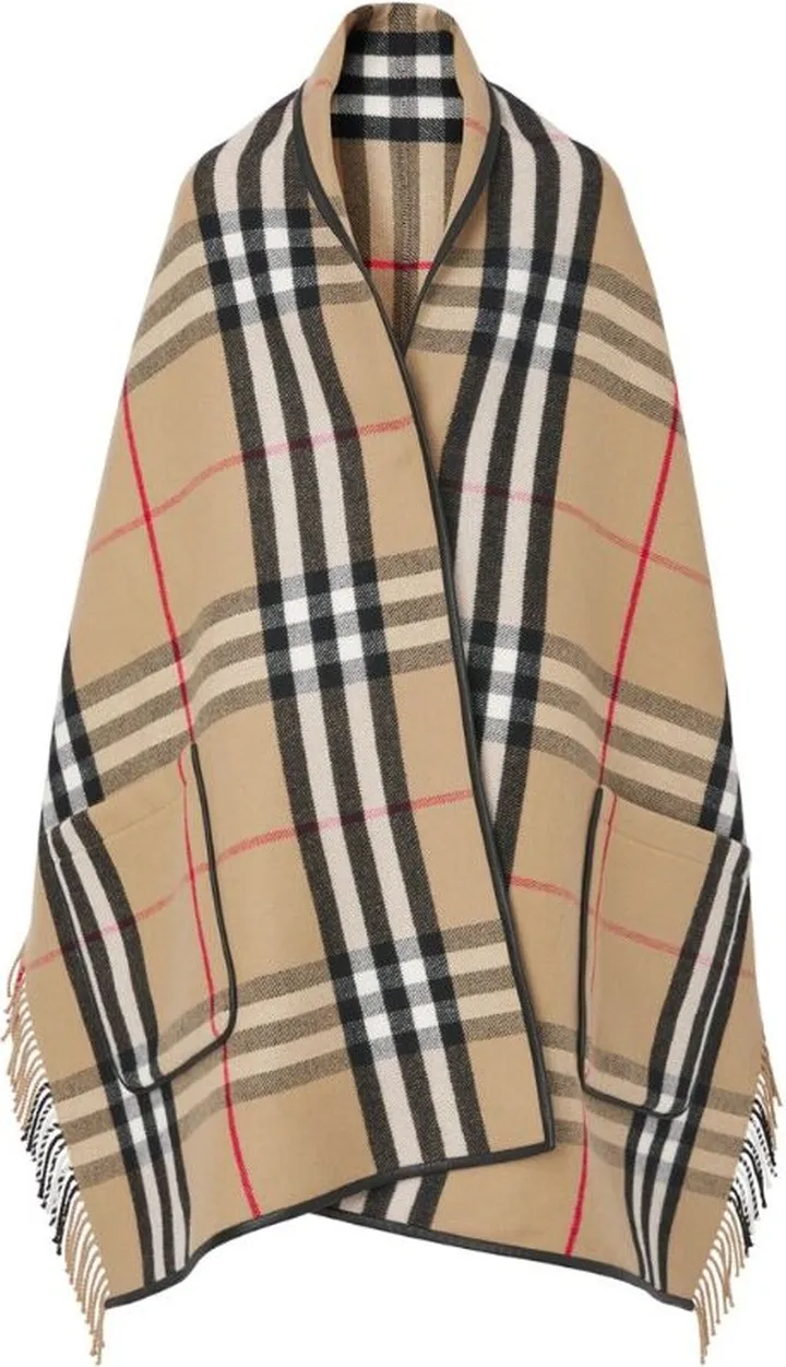 Burberry Cashmere Check Cape