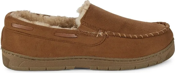 Faux Fur-Lined Slippers