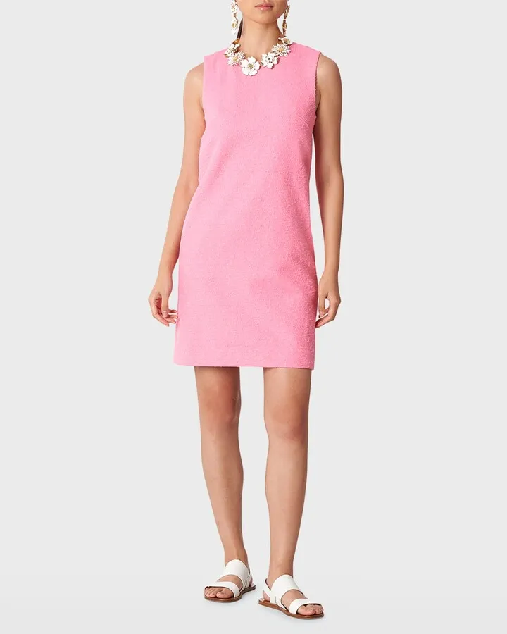 Boucle Sleeveless Shift Dress
