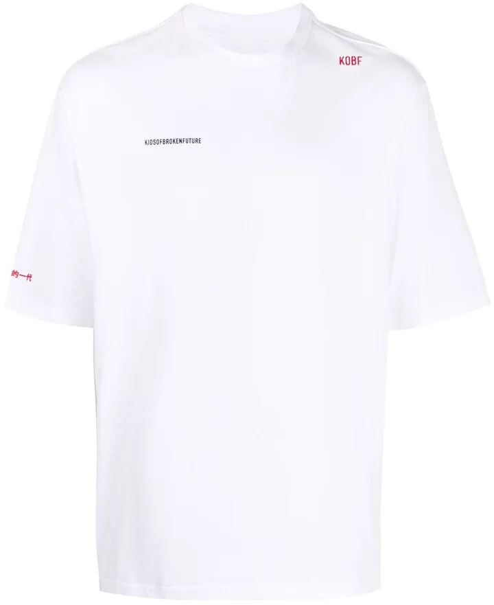 slogan print T-shirt