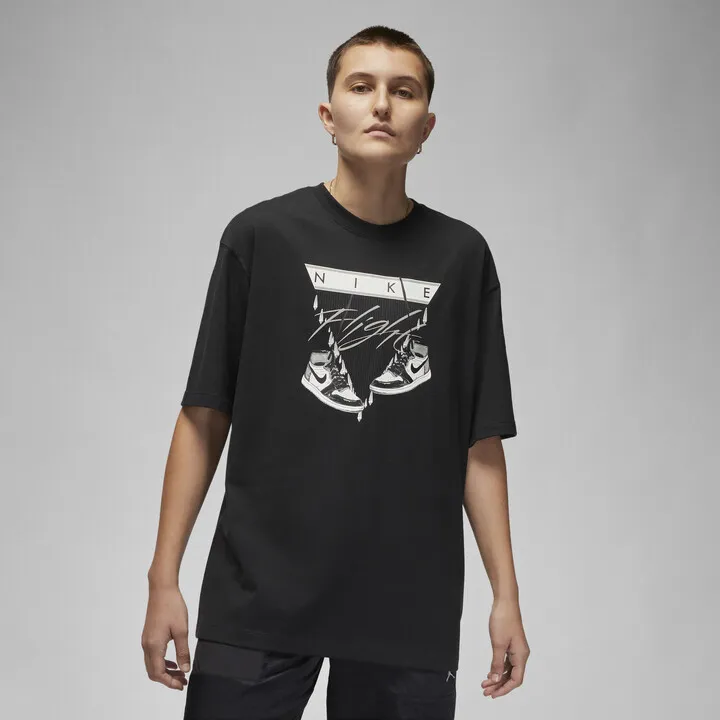 Women's Jordan Flight Oversized T-Shirt in Black