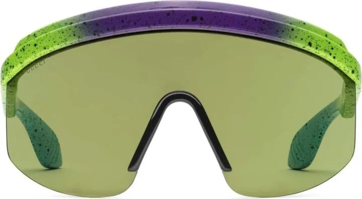 Logo-Print Mask-Frame Sunglasses