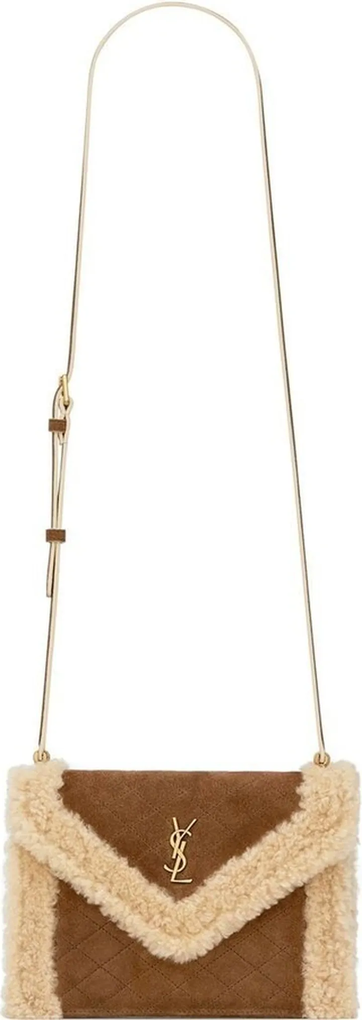 Gaby shearling quilted shoulder bag