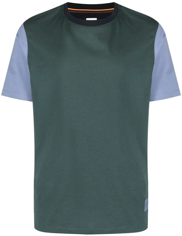 colour-block cotton T-shirt