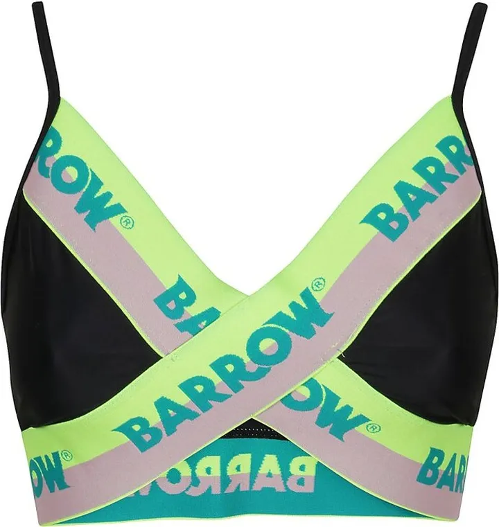 Barrow Logo-Printed V-Neck Sports Bra
